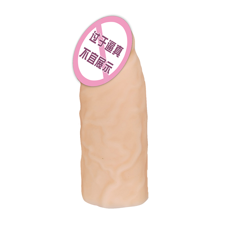 841 Realistický penis s rukávem obálka prodlužující kondomy pro muže opakovaně použitelné kapalinové křemík dildo penis prodlužovač pro muže