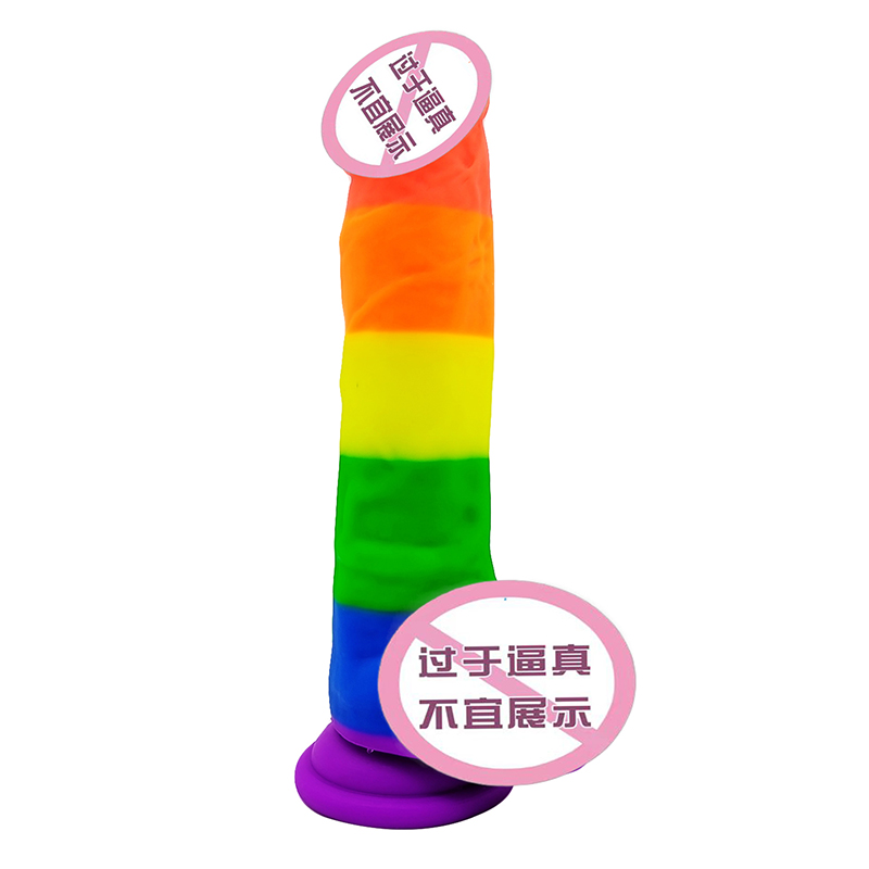 806-Rainbow Penis Zvětšení Teleskopického tahu penis pes obrovský anální dildo sexuální hračka velká dlouhá realistická dildo pro ženy